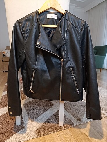 Mango deri ceket - Görsel 5