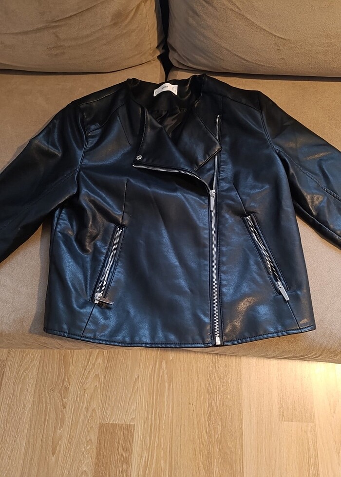 Mango deri ceket - Görsel 2