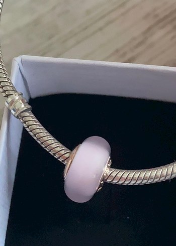 Mat Pembe Murano Cam Charm - Görsel 3