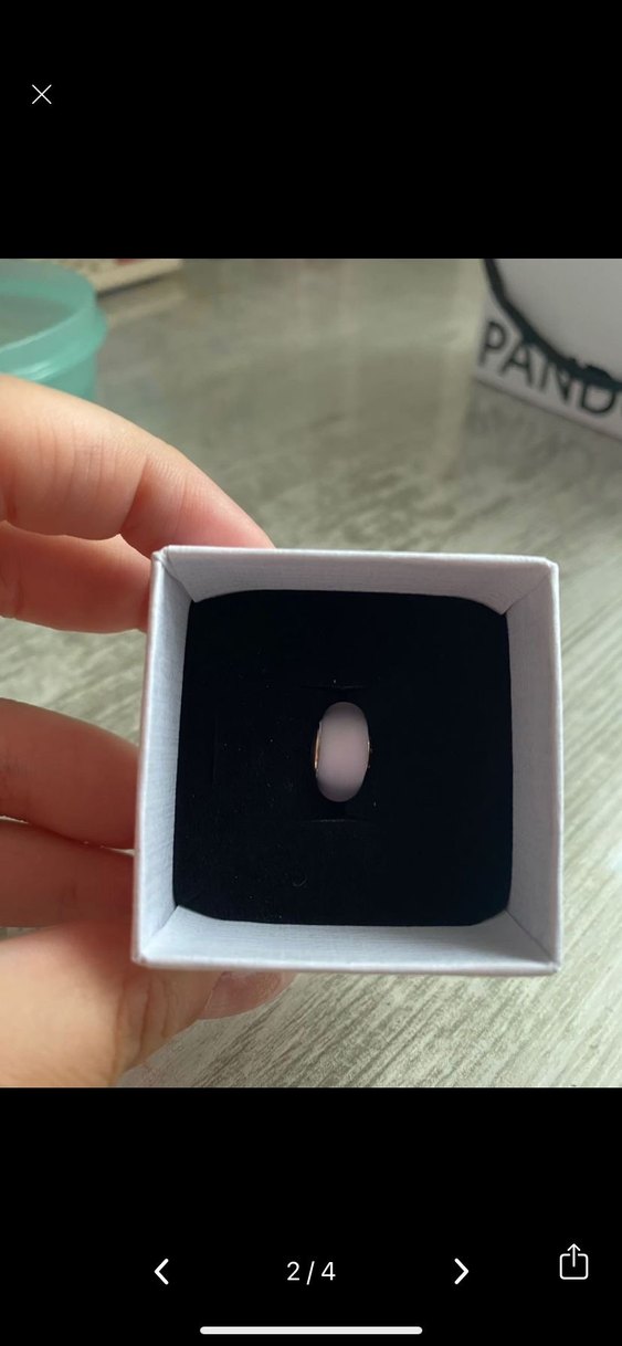 Mat Pembe Murano Cam Charm - Görsel 2