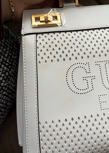 Guess Beyaz deri kadın çanta - Görsel 3