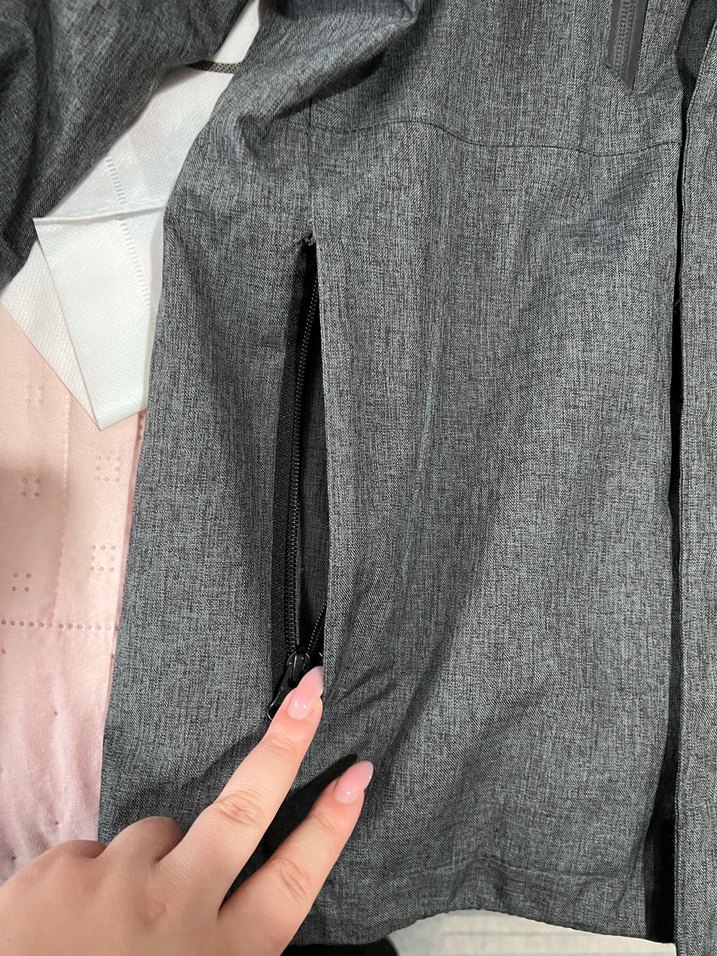 Gri Erkek Fermuarlı Yağmurluk - Görsel 5