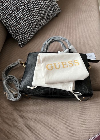 Siyah Deri Guess Kadın Çanta - Görsel 4