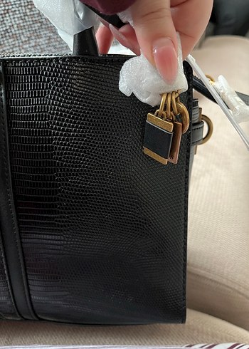 Siyah Deri Guess Kadın Çanta - Görsel 5