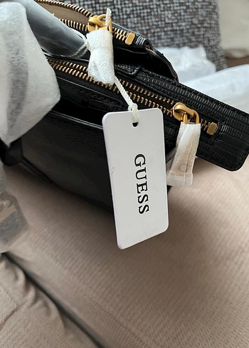 Siyah Deri Guess Kadın Çanta - Görsel 7