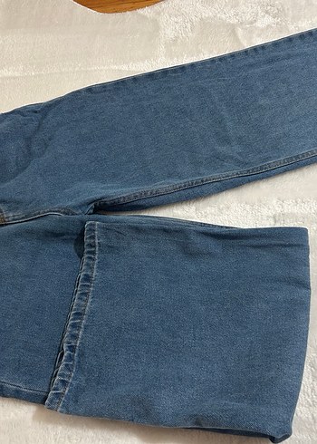 Mavi Rahat Kesim Kadın Midi Kot Pantolon - Görsel 3