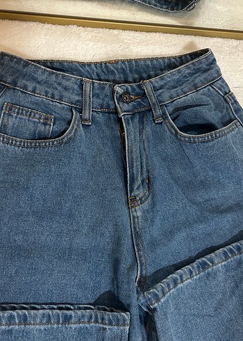 Mavi Rahat Kesim Kadın Midi Kot Pantolon - Görsel 4