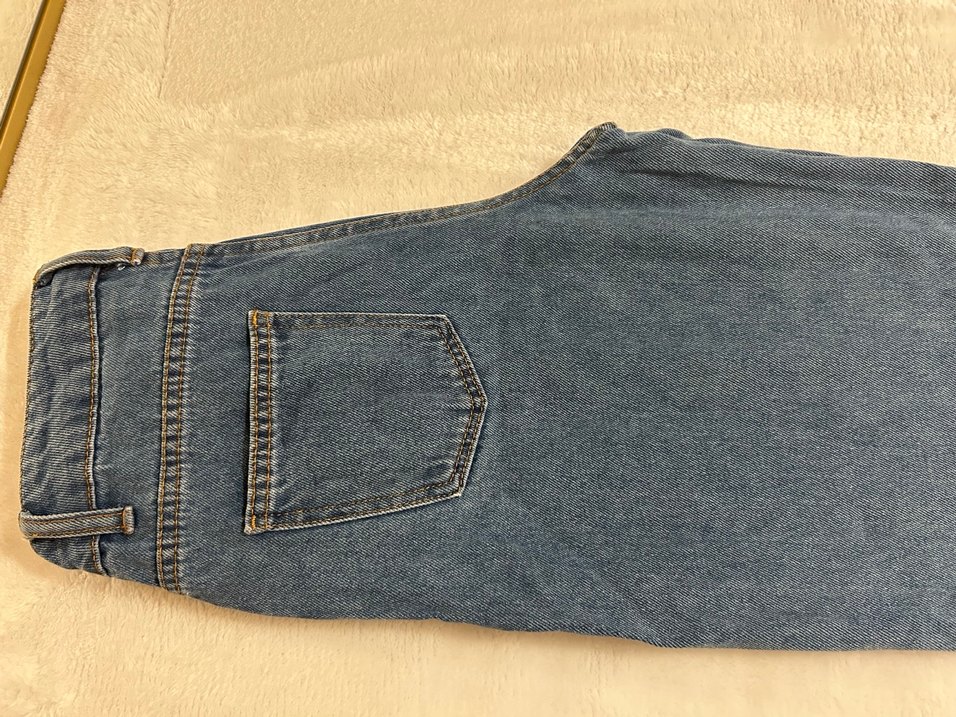 Mavi Rahat Kesim Kadın Midi Kot Pantolon - Görsel 5