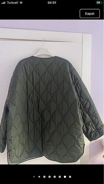xs Beden haki Renk ZARA KAPİTONE MONT CEKET