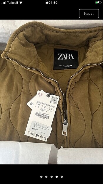 s Beden ZARA KAPİTONE MODEL CEKET MONT