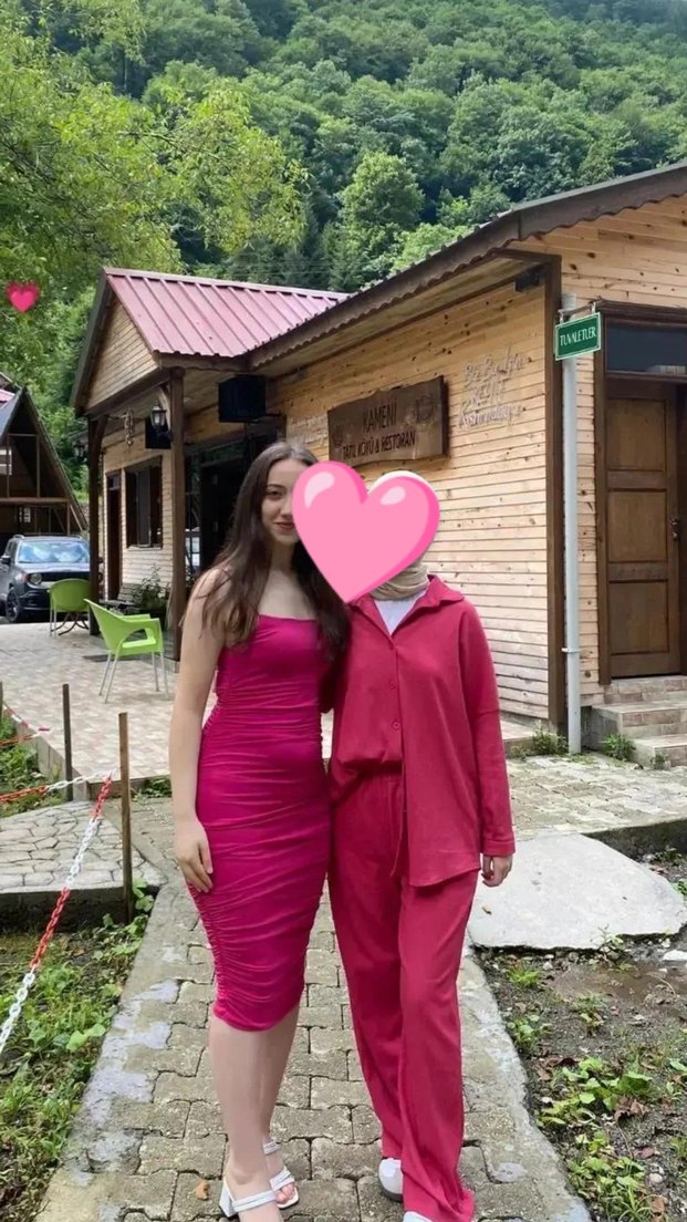 Pembe Straplez Midi Elbise - Görsel 2