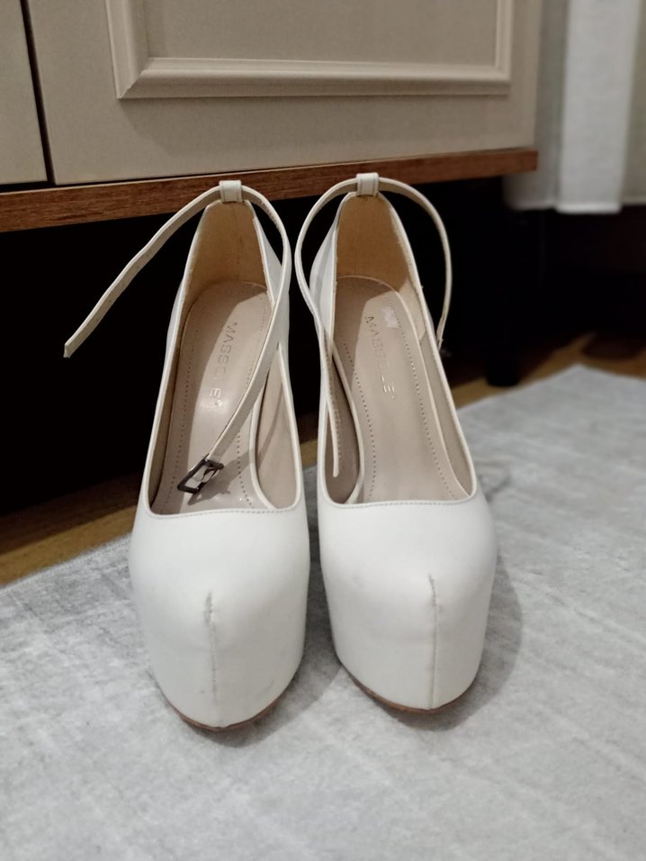 Kadın Beyaz Platform Topuklu Ayakkabı - Görsel 3