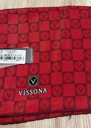 Vissona İPEK KIRMIZI ŞAL