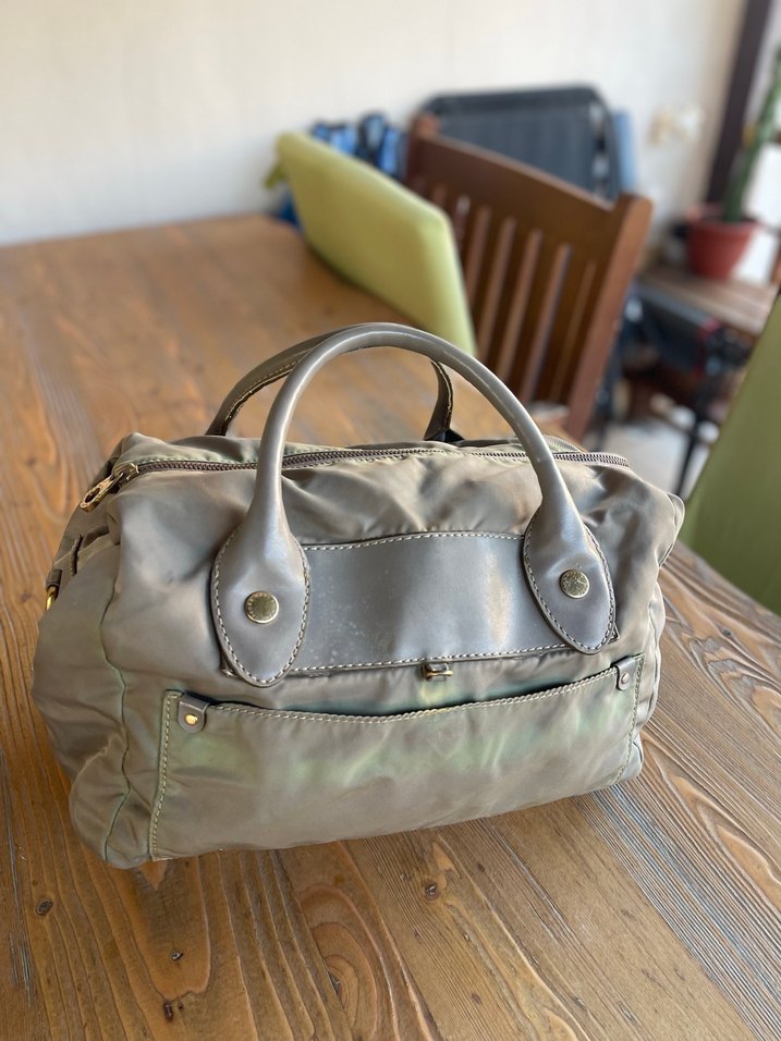 Bej Deri Kadın Omuz Çantası - Görsel 4