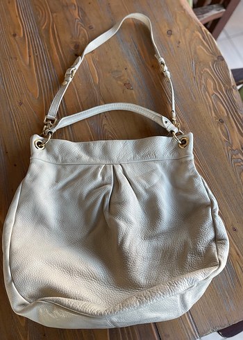 Bej Deri Modern Klasik Kadın Çantası - Görsel 3