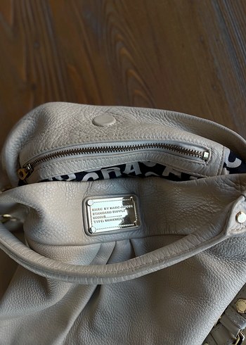 Bej Deri Modern Klasik Kadın Çantası - Görsel 2