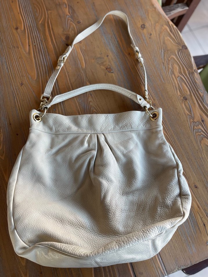 Bej Deri Modern Klasik Kadın Çantası - Görsel 3