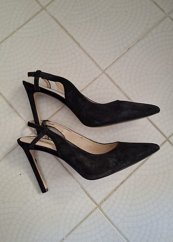 Siyah Tokalı Stiletto Topuklu Kadın Ayakkabı - Görsel 5