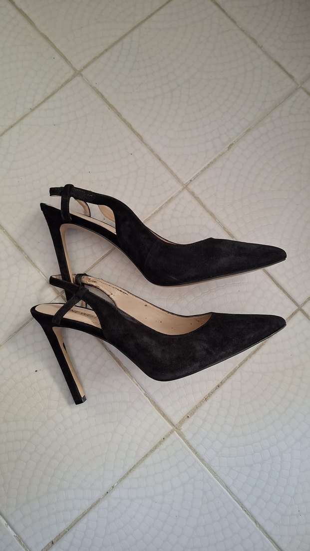 Siyah Tokalı Stiletto Topuklu Kadın Ayakkabı - Görsel 5