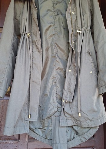 Düğmeli yesil  Midi Kadın Ceket - Görsel 2