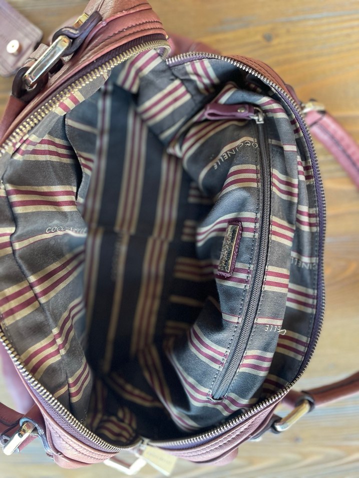 Burgundy Deri Vintage Kadın Çantası - Görsel 4