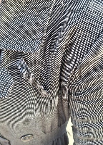 Kadın Gri Midi Trençkot Düğmeli Regular Fit - Görsel 5