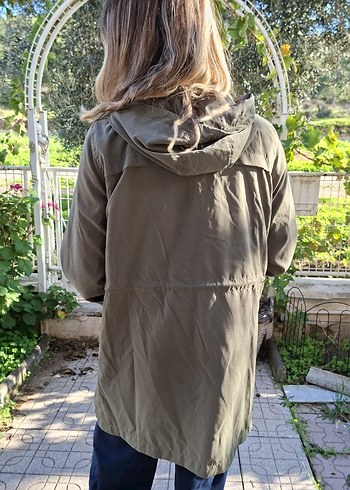 Kadın Haki Fermuarlı Salaş Ceket - Görsel 3