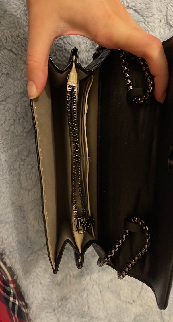 Yılan Desenli Gri Deri Kadın Çanta - Görsel 3