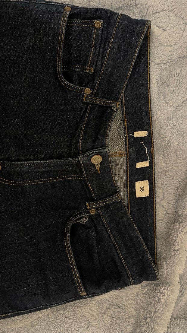 Kadın Lacivert Midi Denim Jean - Görsel 2