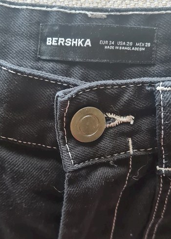 Bershka Siyah Kargo Kot Pantolon - Görsel 5