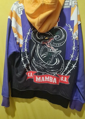 Los Angeles Lakers Baskılı Mor Sweatshirt - Görsel 3