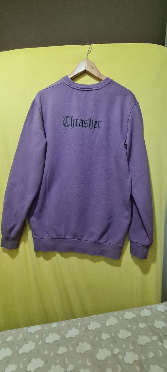 Mor Uzun Kollu Erkek Sweatshirt - Görsel 2