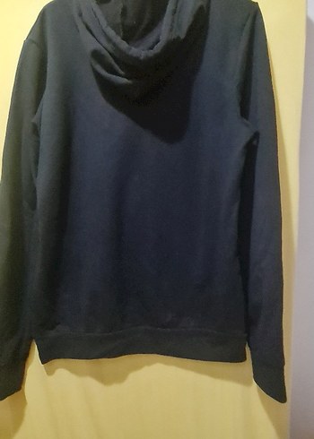 Siyah Baskılı Rock Punk Sweatshirt - Görsel 2