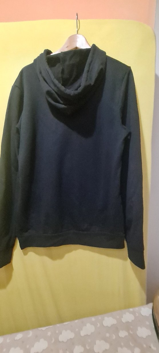 Siyah Baskılı Rock Punk Sweatshirt - Görsel 2