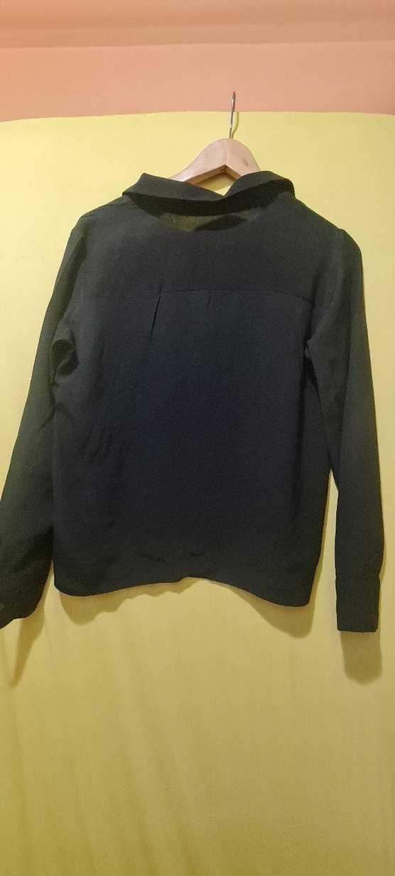 Bershka SiyahUzun Kollu Kadın Gömlek - Görsel 3