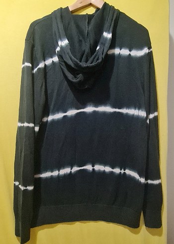 Erkek Siyah Batik Desenli Uzun Kollu Triko Sweatshirt - Görsel 2