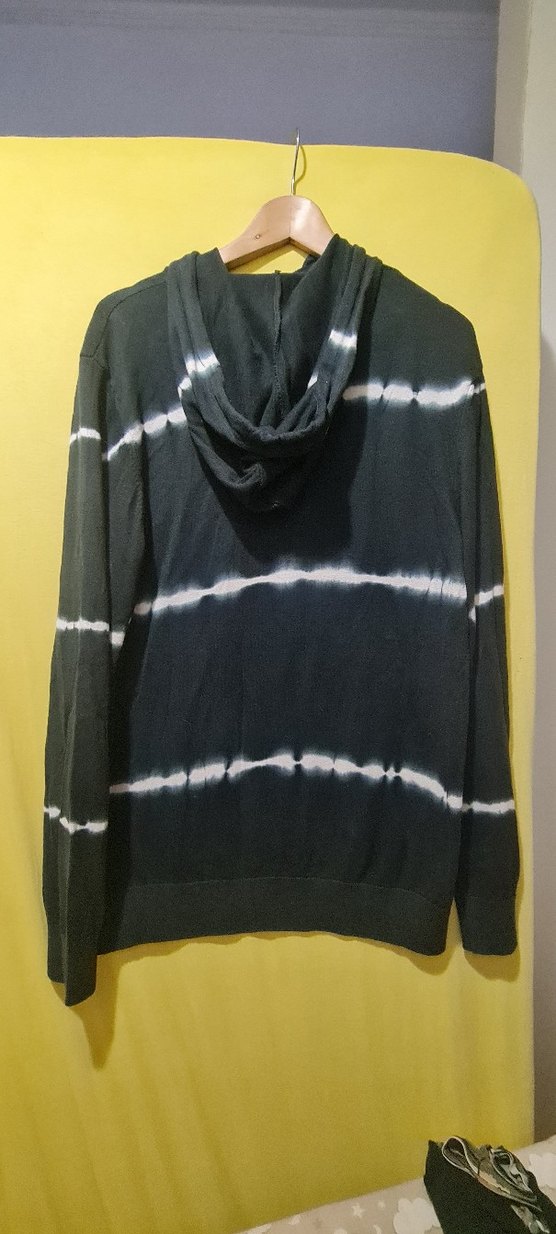 Erkek Siyah Batik Desenli Uzun Kollu Triko Sweatshirt - Görsel 2