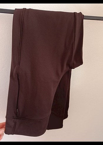 Fermuarlı Kahverengi tayt - Görsel 4