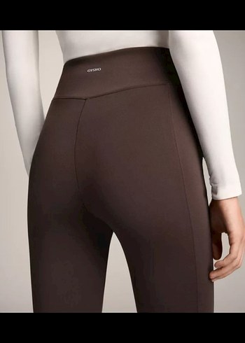 Fermuarlı Kahverengi tayt - Görsel 2