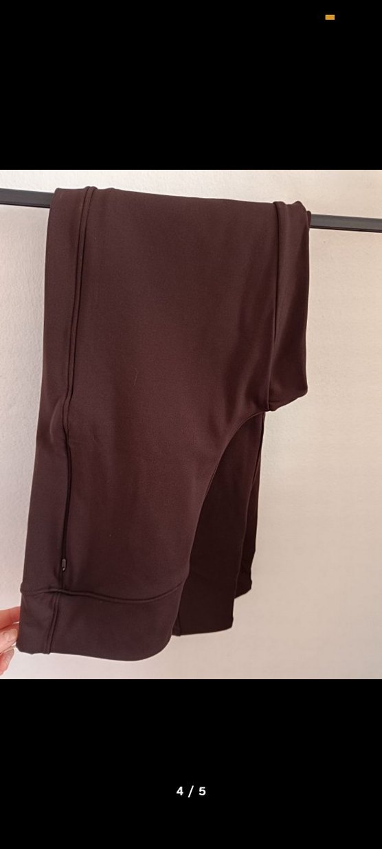 Fermuarlı Kahverengi tayt - Görsel 4