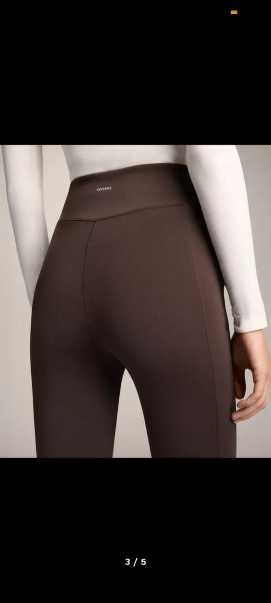 Fermuarlı Kahverengi tayt - Görsel 2