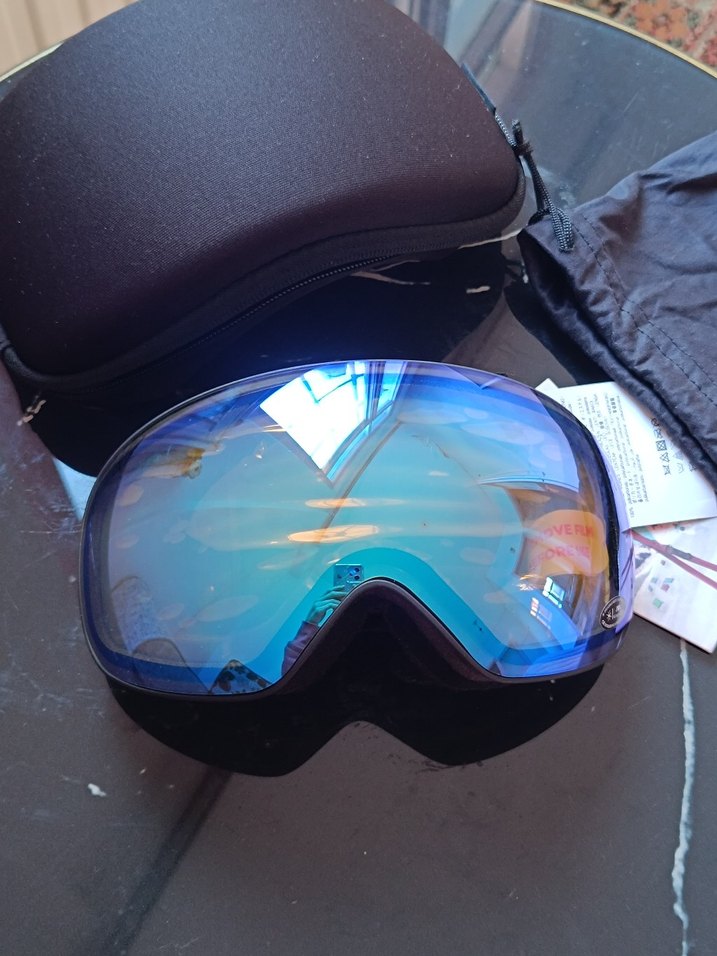 Mavi Şeffaf Kayak Gözlüğü - Görsel 2