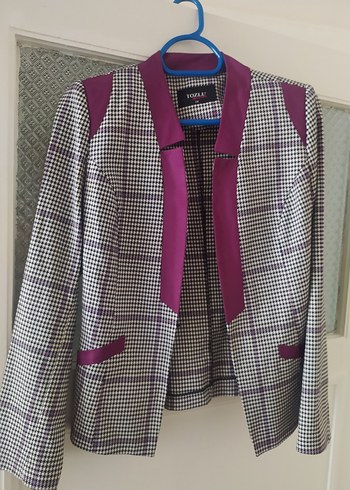 38 Beden mor Renk Mor Detaylı Kadın Blazer Ceket