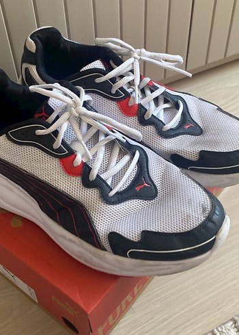 45 Beden beyaz Renk Beyaz Puma Bağcıklı Spor Sneaker