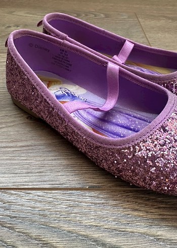 Parlak Mor Simli Kız Babet Ayakkabı - Görsel 5