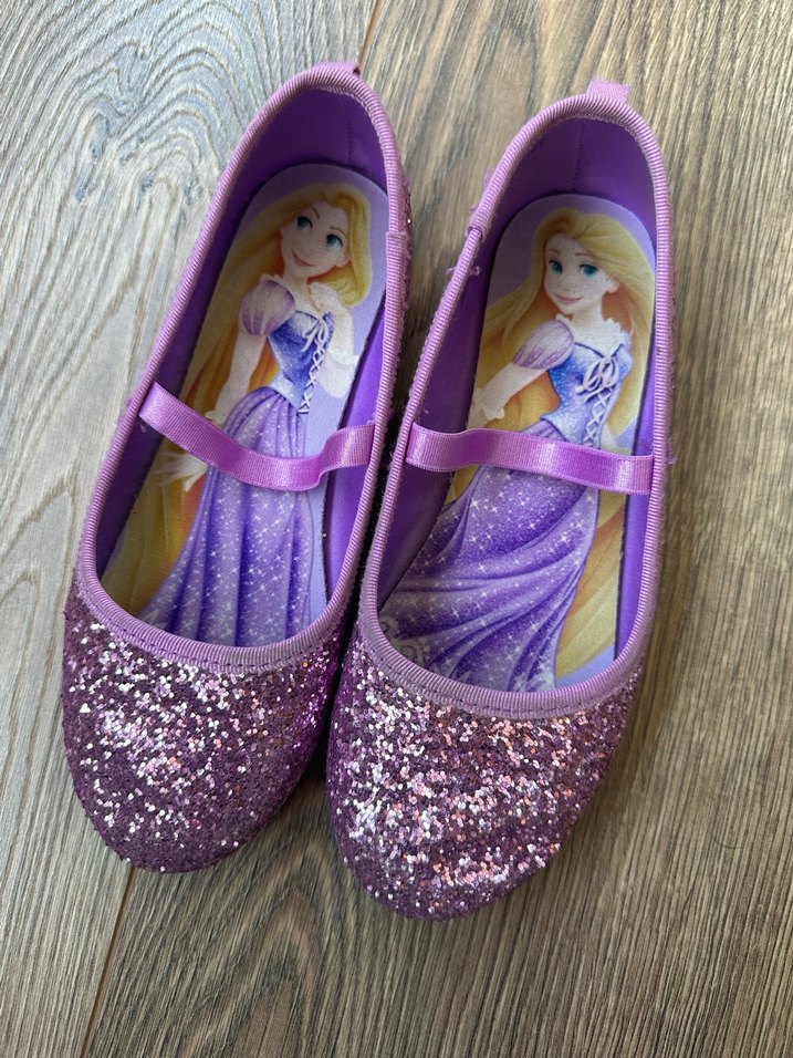 Parlak Mor Simli Kız Babet Ayakkabı - Görsel 3