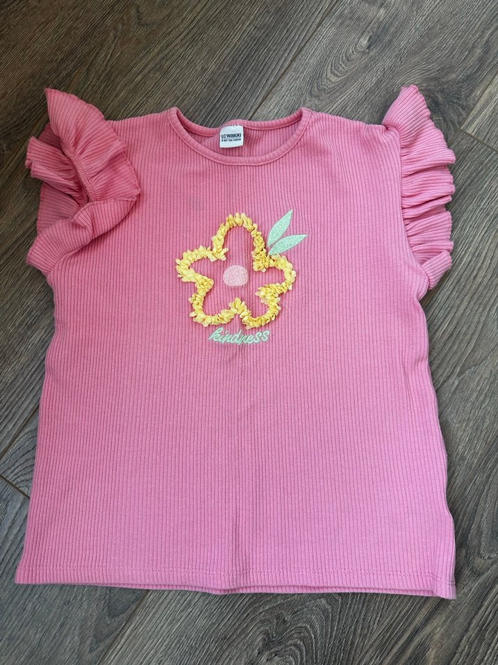 Çiçek Desenli Renkli Kız Tayt takım - Görsel 3