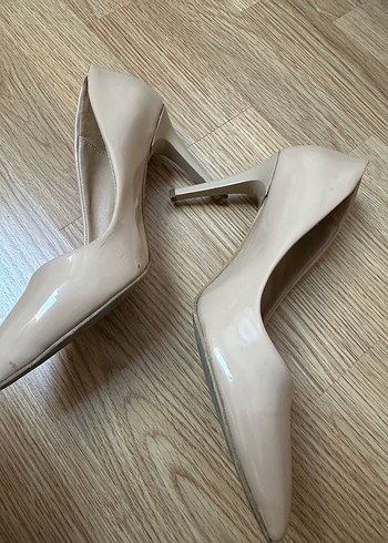 36 Beden ten rengi Renk Bej Minimalist Kadın Stiletto Topuklu Ayakkabı