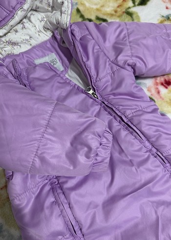 Kapüşonlu Mor Bebek astronot Tulum - Görsel 3