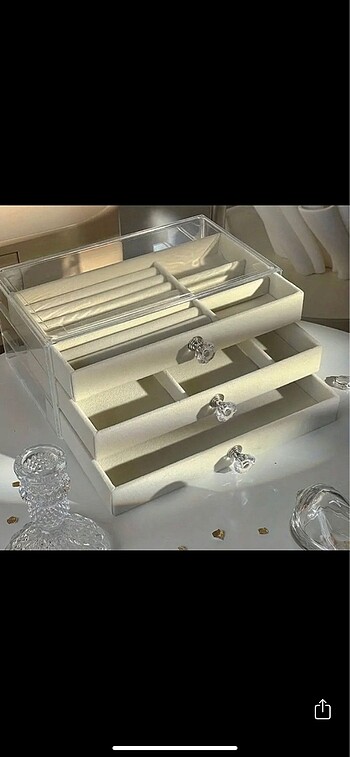 Çok bölmeli 3 katlı takı organızeri - Görsel 4